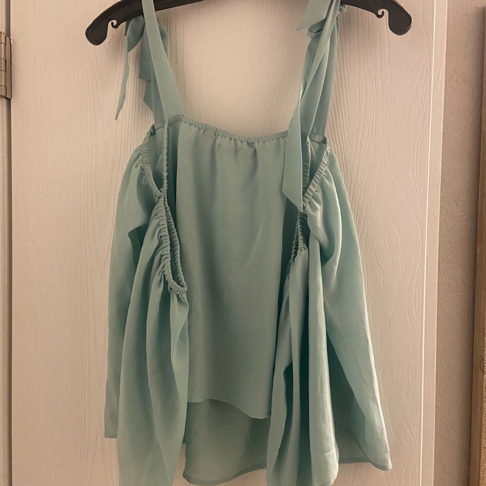 Buffalo David Bitton Light Aqua Tie-Shoulder Camisole